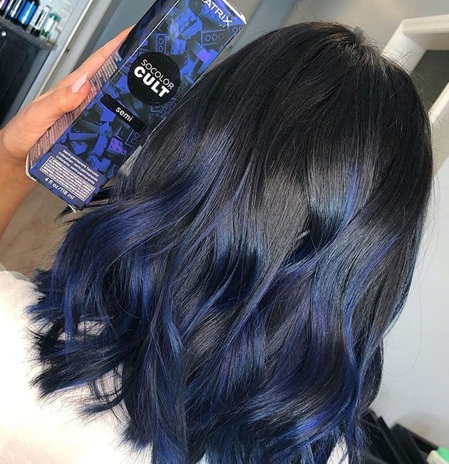 blue black hair dye